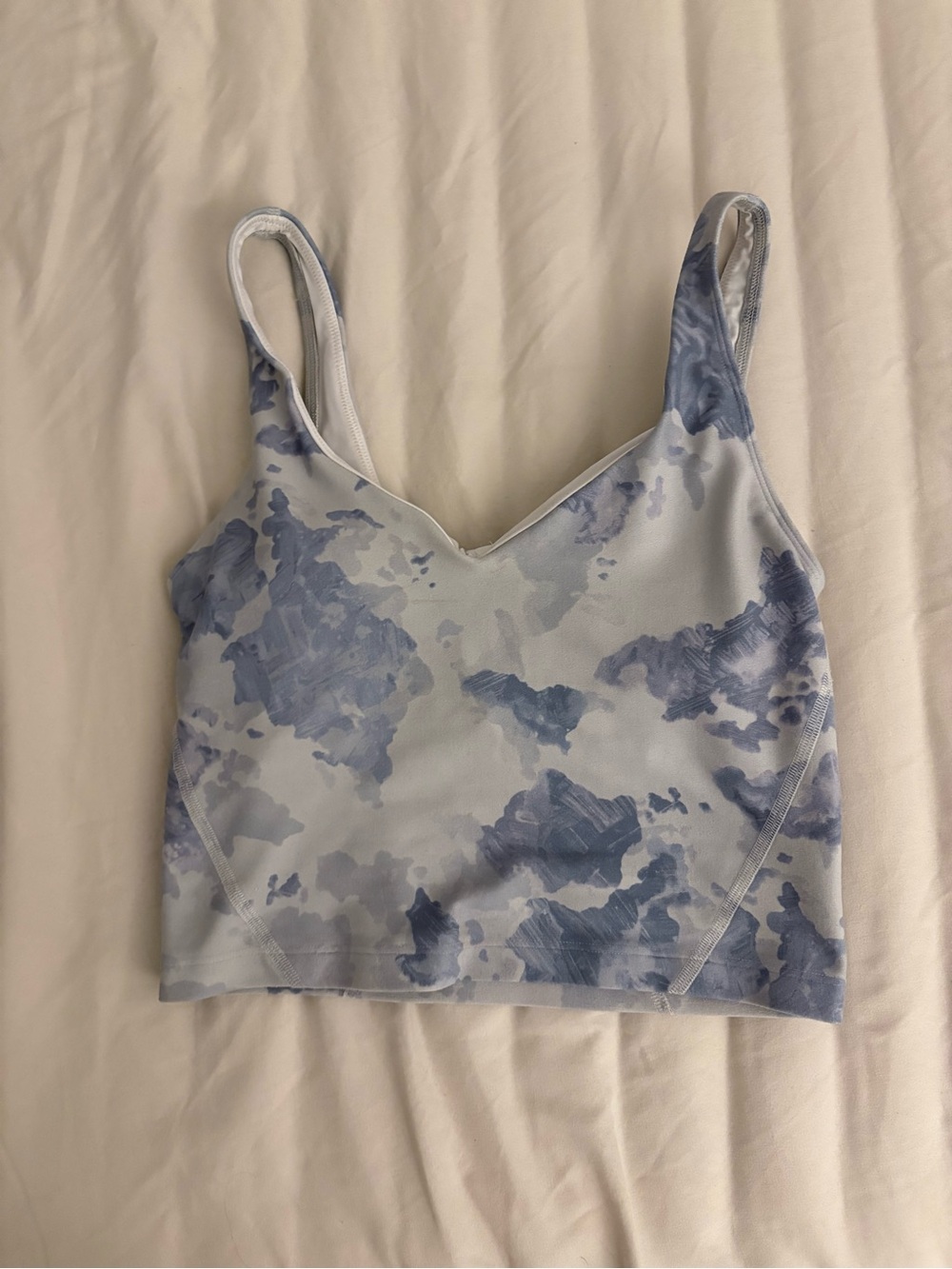 Hollister Light Blue Printed V-Neck Bralette
